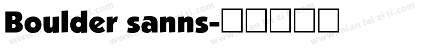 Boulder sanns字体转换